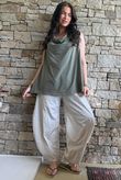 Oscar Drape Trapeze Tank Khaki